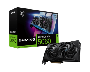 Carte graphique MSI GeForce RTX 5060 8 Go GAMING OC – GPU NVIDIA avec GDDR7, HDMI 2.1b & 3× DisplayPort 2.1b