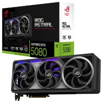 Carte graphique ASUS ROG Astral GeForce RTX 5080 16 Go – GPU NVIDIA GDDR7, HDMI 2.1b & DisplayPort 2.1b, OC Edition