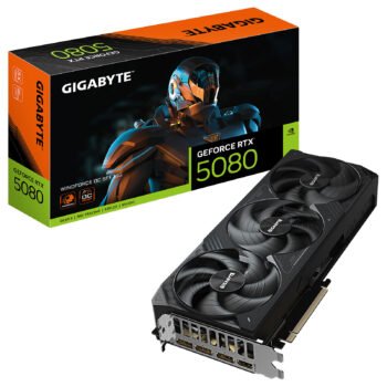 Carte graphique Gigabyte GeForce RTX 5080 WINDFORCE OC SFF 16 Go – GPU GDDR7, HDMI & 3× DisplayPort